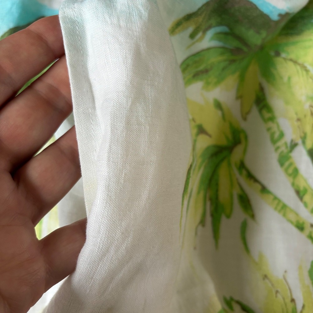 J.Jill Love Linen Sleeveless Shift Dress L White Tropical Beach Coastal Resort - Picture 6 of 10